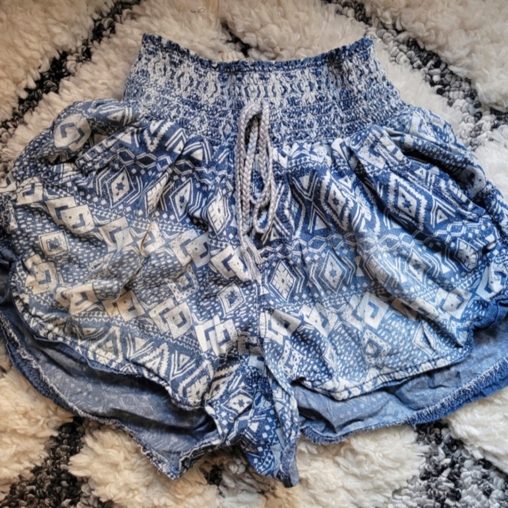 Blue Tribal Shorts